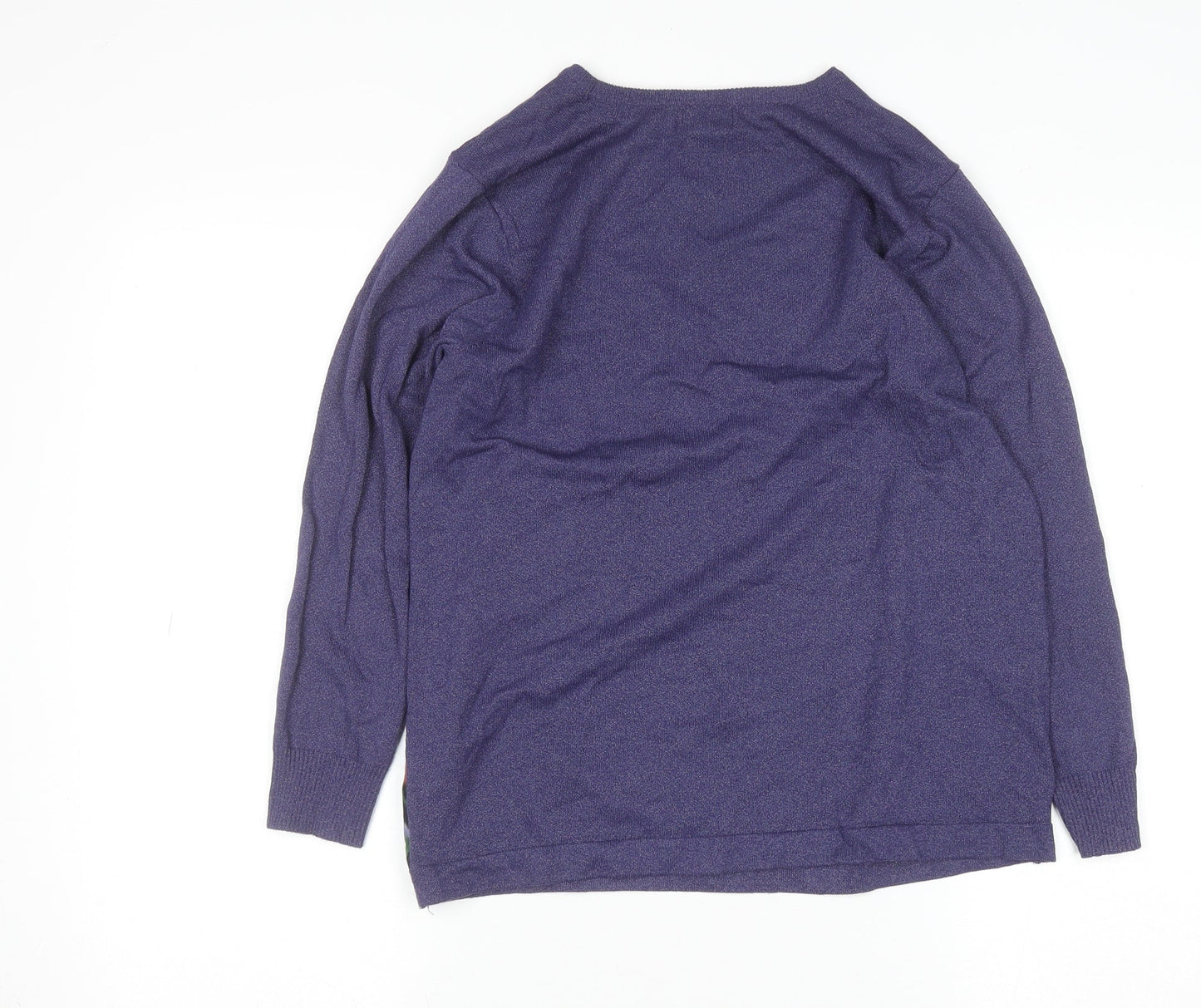 Womens UK Size M YAL New York Purple Pullover Jumper