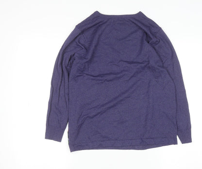 Womens UK Size M YAL New York Purple Pullover Jumper