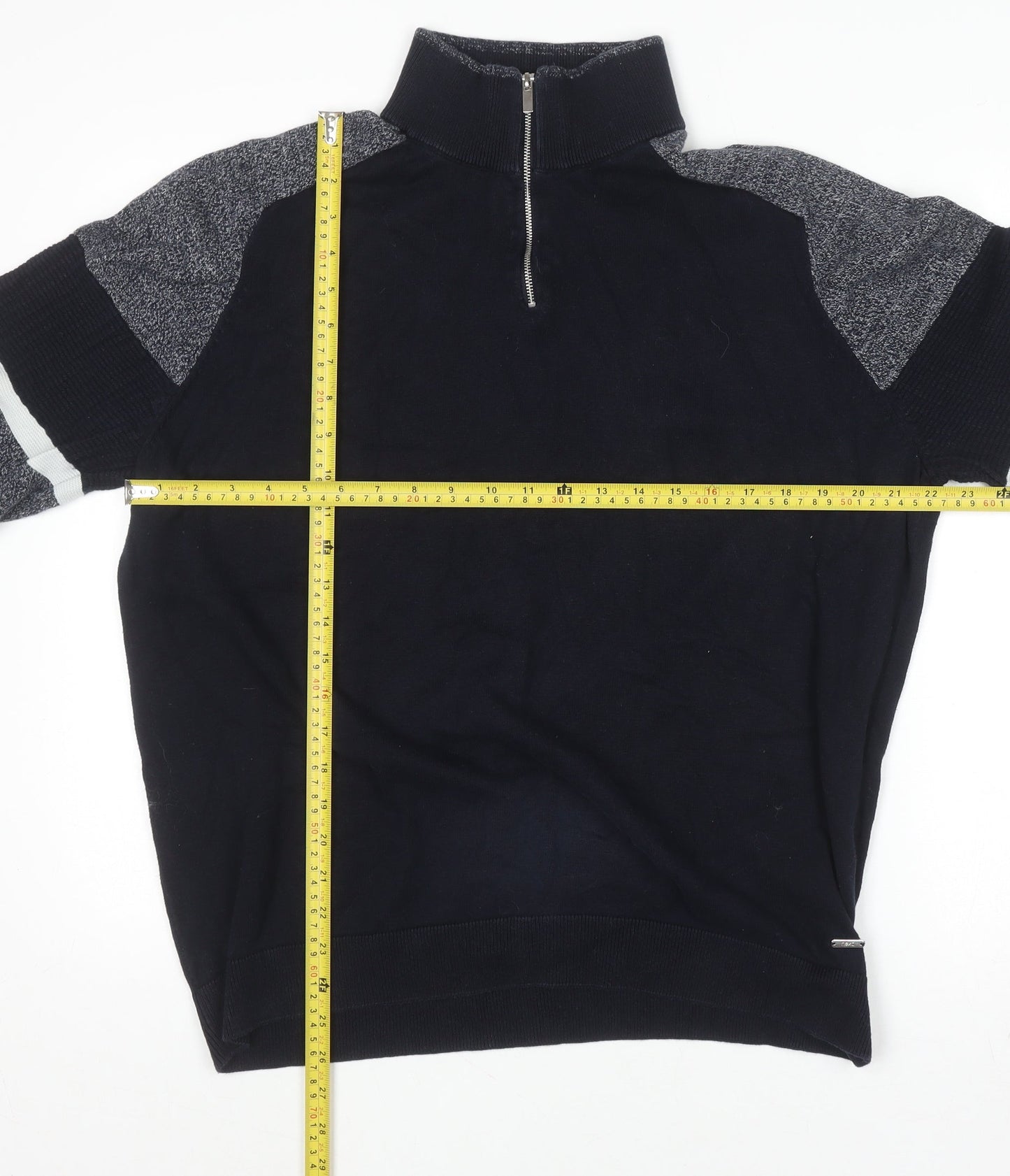 Mens UK Size 2XL NEXT Blue 1/2 Zip Jumper