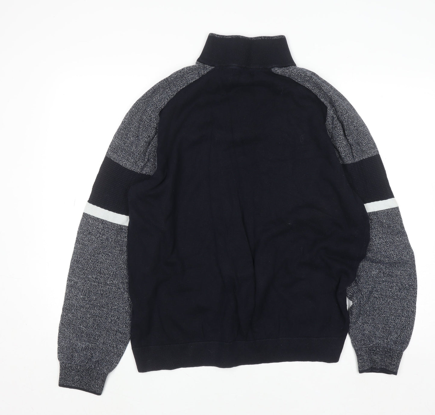 Mens UK Size 2XL NEXT Blue 1/2 Zip Jumper