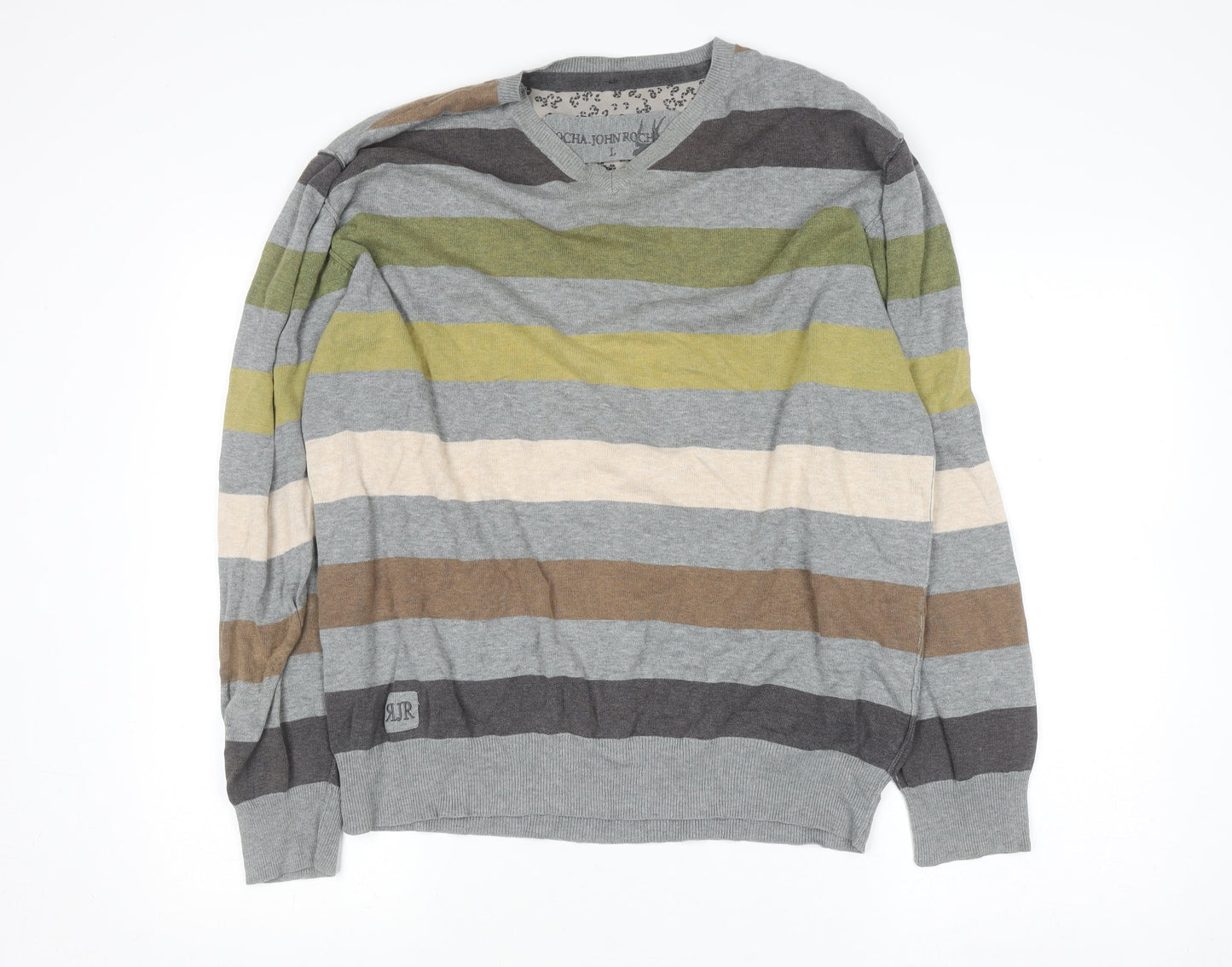 Mens UK Size L Rocha John Rocha Multicoloured Pullover Jumper