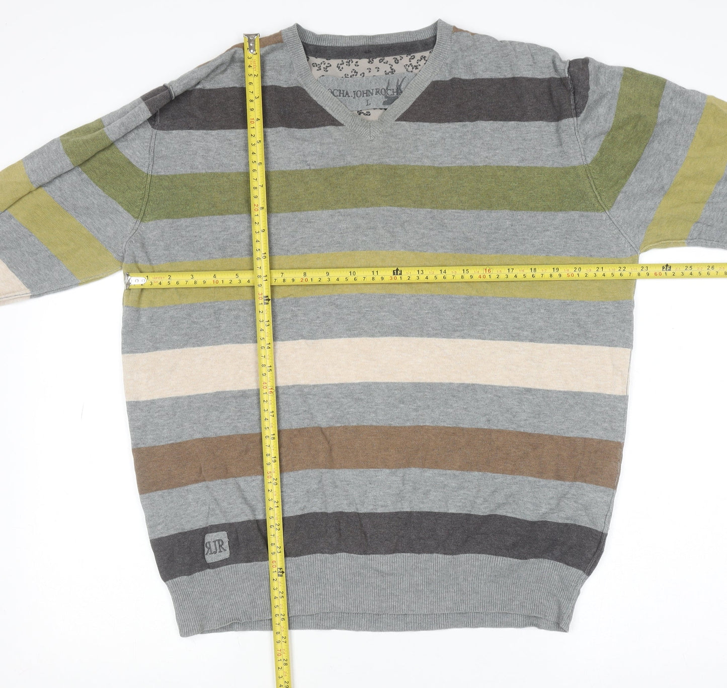 Mens UK Size L Rocha John Rocha Multicoloured Pullover Jumper