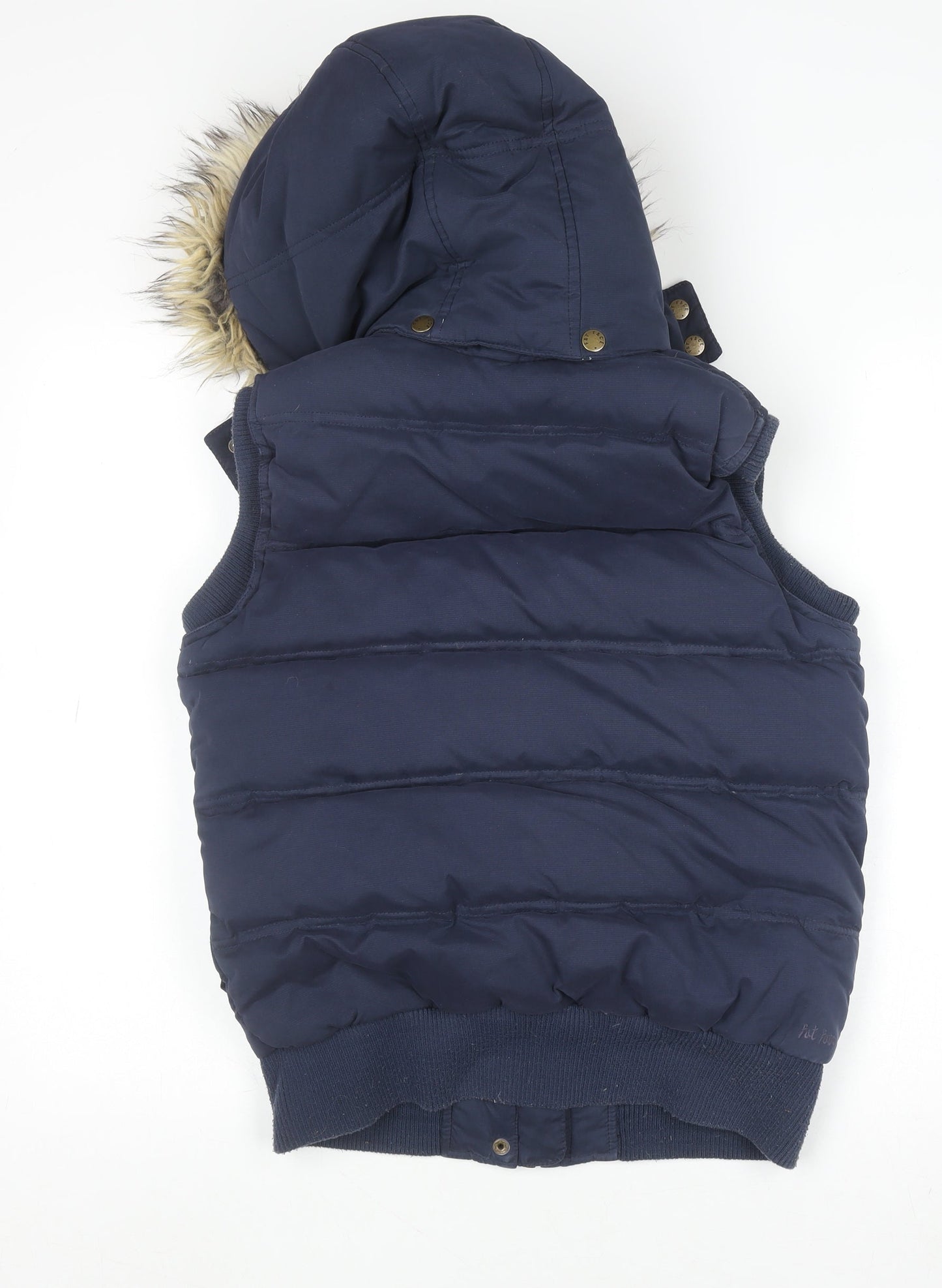 Womens UK Size 8 Fat Face Blue Puffer Jacket
