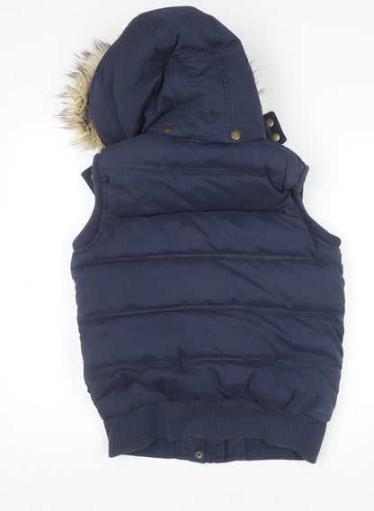 Womens UK Size 8 Fat Face Blue Puffer Jacket
