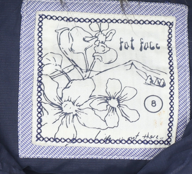 Womens UK Size 8 Fat Face Blue Puffer Jacket