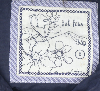 Womens UK Size 8 Fat Face Blue Puffer Jacket