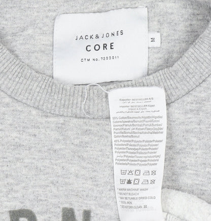 Mens UK Size M JACK & JONES Grey Pullover Sweatshirt