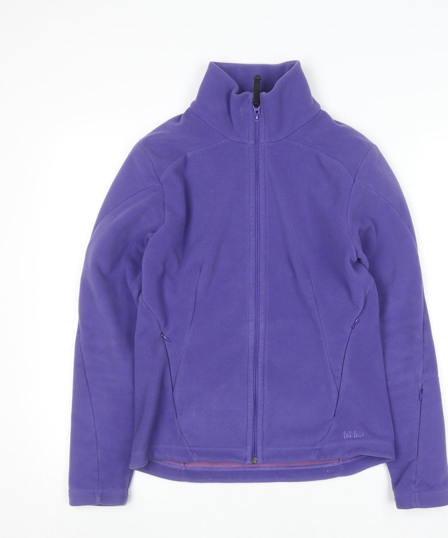 Womens UK Size 10 Fat Face Purple Full Zip Sweatshirt