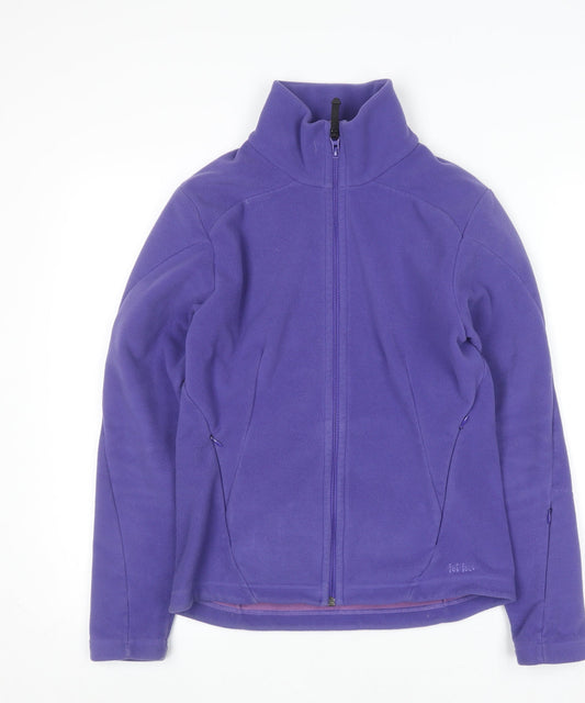 Womens UK Size 10 Fat Face Purple Full Zip Sweatshirt