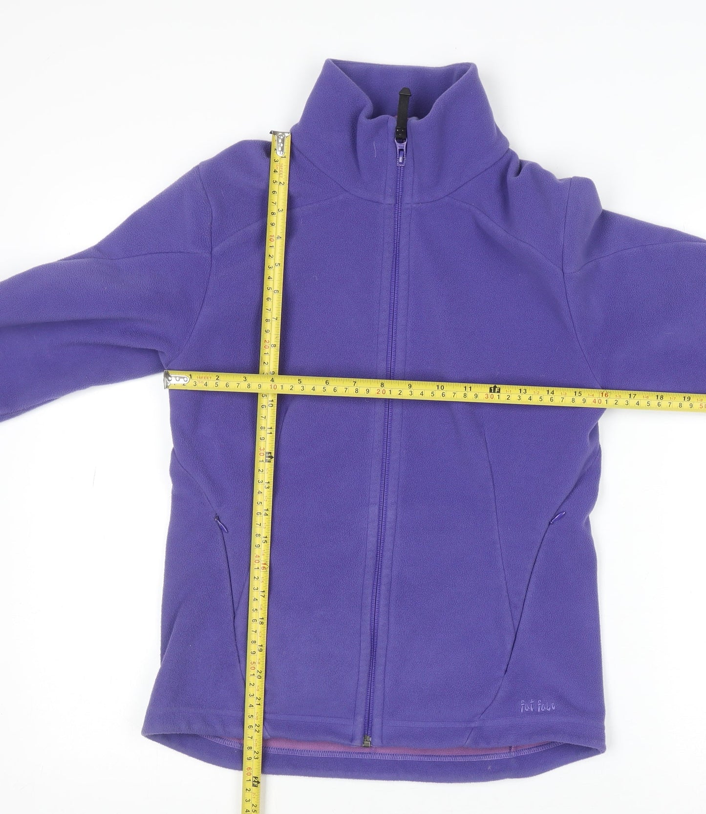 Womens UK Size 10 Fat Face Purple Full Zip Sweatshirt
