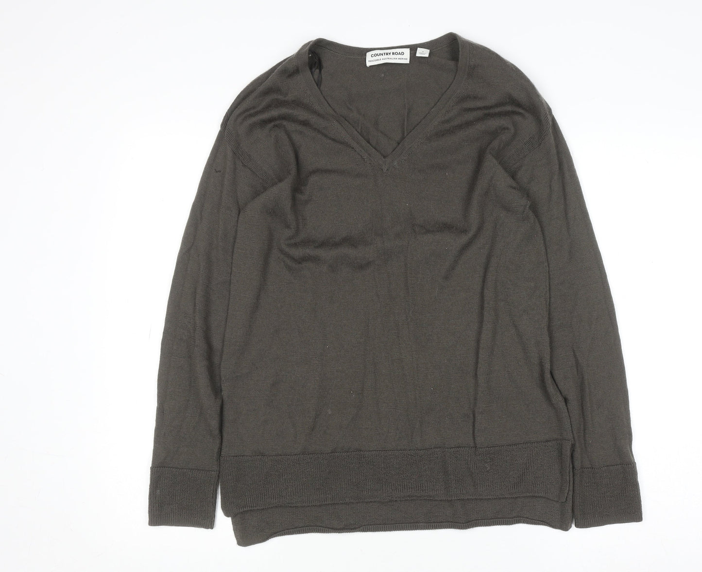 Womens UK Size S Country Road Brown Pullover Jumper