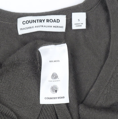 Womens UK Size S Country Road Brown Pullover Jumper