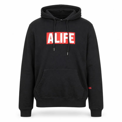 Mens UK Size M ALIFE Black Pullover Hoodie