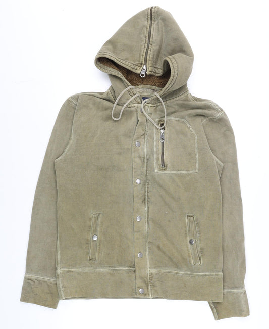 Mens UK Size S Gap Green Hooded