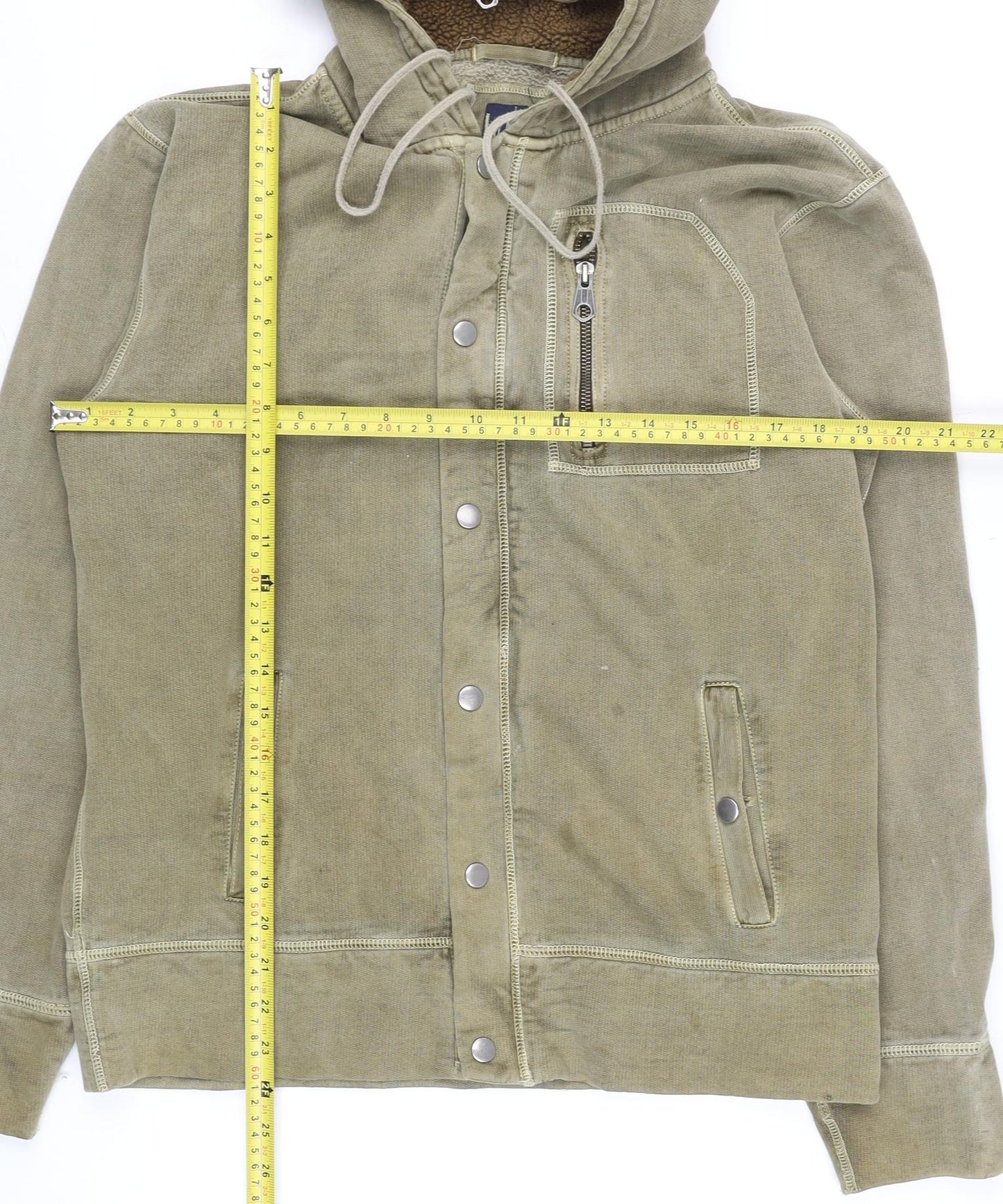 Mens UK Size S Gap Green Hooded