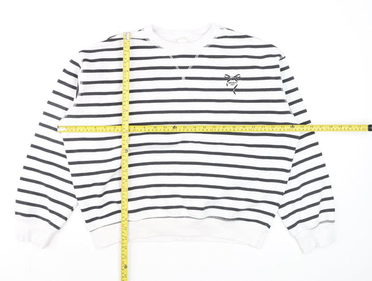 Womens UK Size S H&M White Pullover Sweatshirt