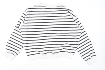 Womens UK Size S H&M White Pullover Sweatshirt