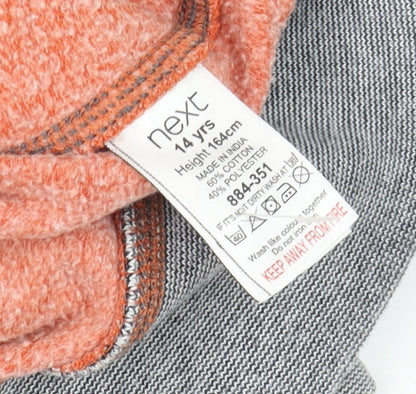 Boys UK Size 14 Years NEXT Orange Pullover Hoodie