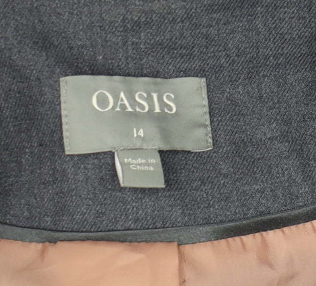 Womens UK Size 14 Oasis Regular Grey Blazer