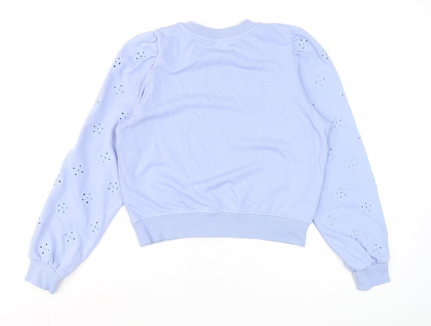 Womens UK Size 12 H&M Blue Cropped T-Shirt