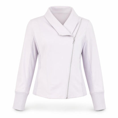 Womens UK Size 14 H by Halston Ivory Biker Coat