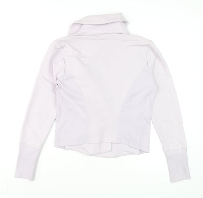 Womens UK Size 14 H by Halston Ivory Biker Coat