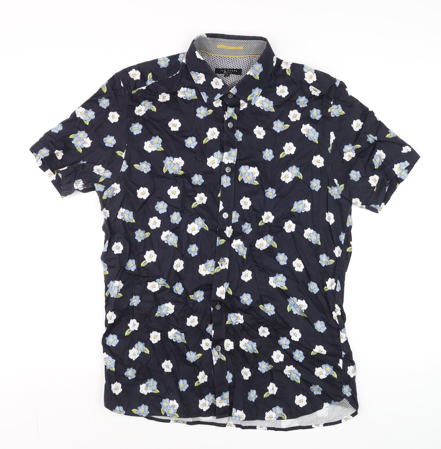Womens UK Size 14 Ted Baker Blue Classic Button-Up