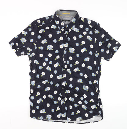 Womens UK Size 14 Ted Baker Blue Classic Button-Up