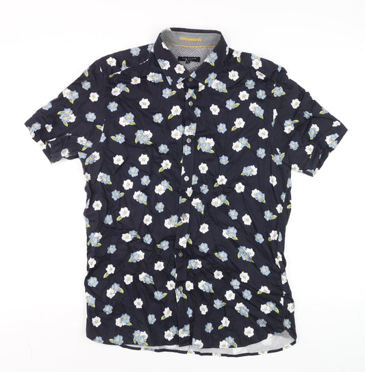 Womens UK Size 14 Ted Baker Blue Classic Button-Up