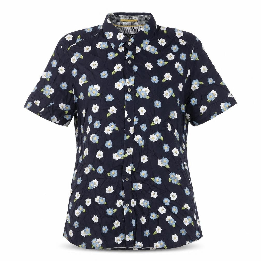 Womens UK Size 14 Ted Baker Blue Classic Button-Up