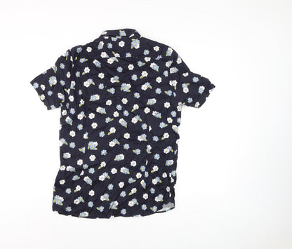 Womens UK Size 14 Ted Baker Blue Classic Button-Up