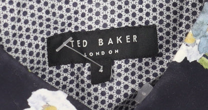 Womens UK Size 14 Ted Baker Blue Classic Button-Up