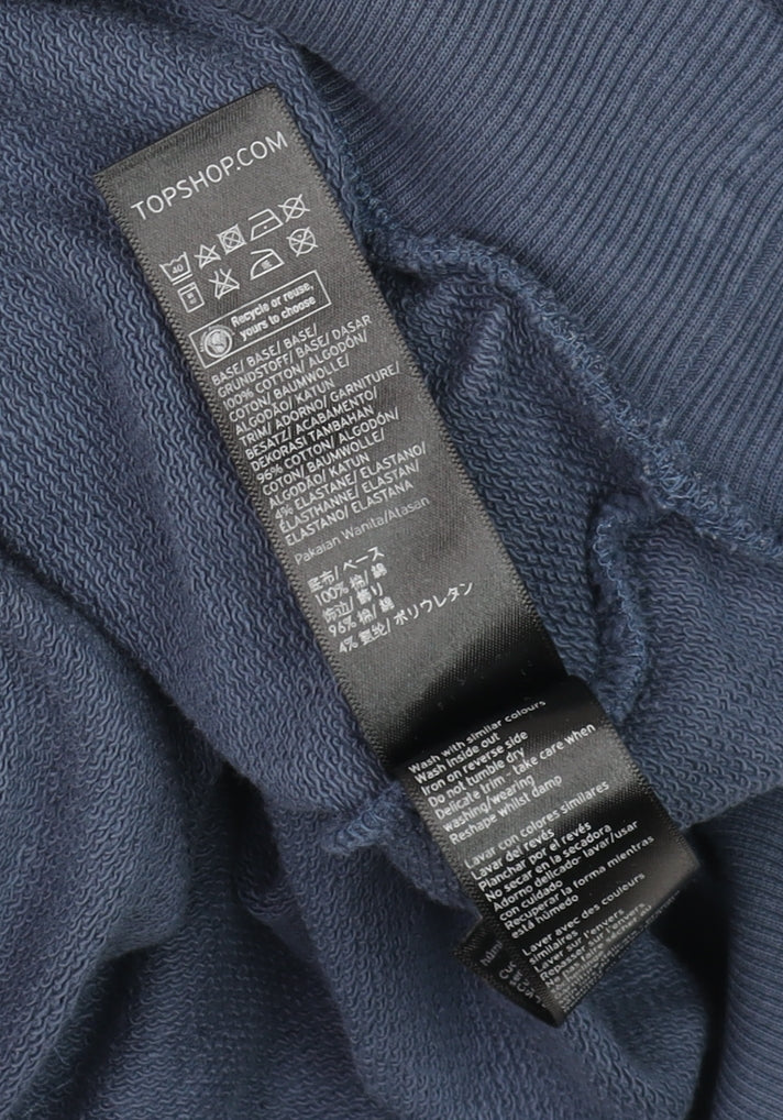 Womens UK Size 10 Topshop Blue Pullover Sweatshirt