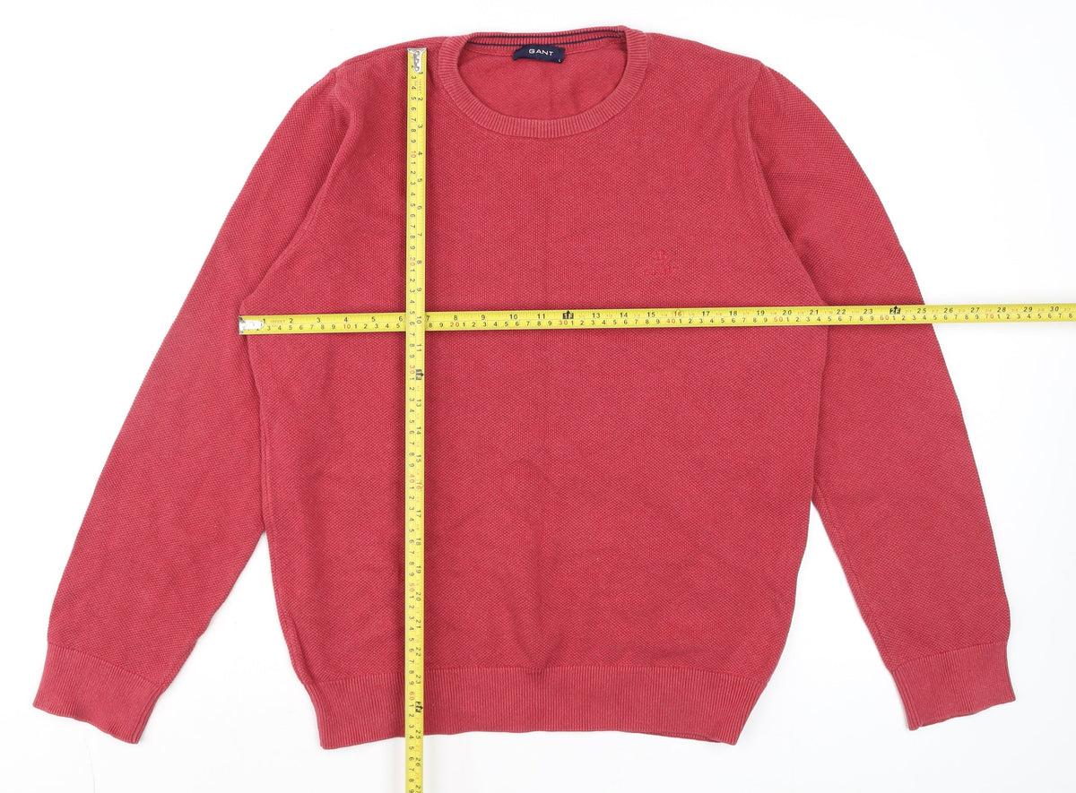 Mens UK Size L GANT Red Pullover Jumper