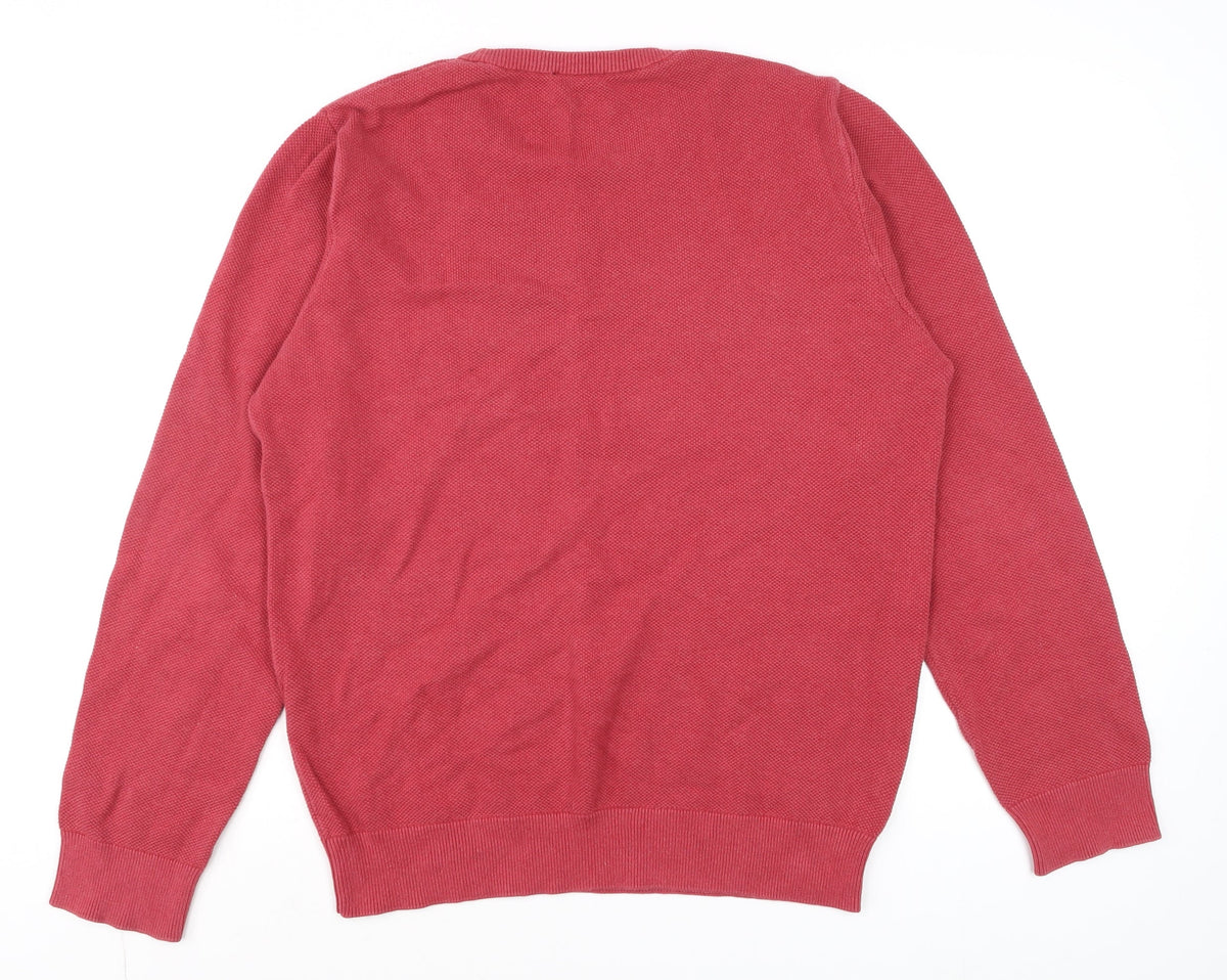 Mens UK Size L GANT Red Pullover Jumper