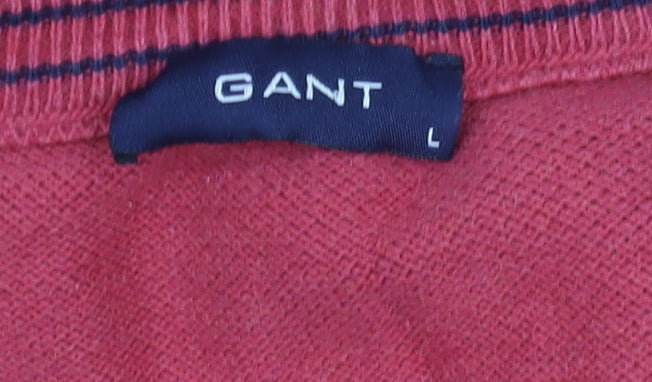Mens UK Size L GANT Red Pullover Jumper