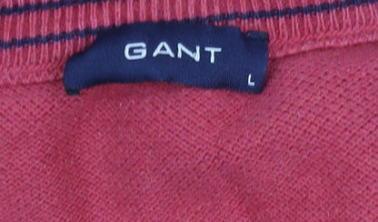 Mens UK Size L GANT Red Pullover Jumper