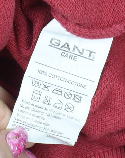 Mens UK Size L GANT Red Pullover Jumper