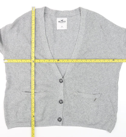 Mens UK Size M Hollister Grey Cardigan Jumper