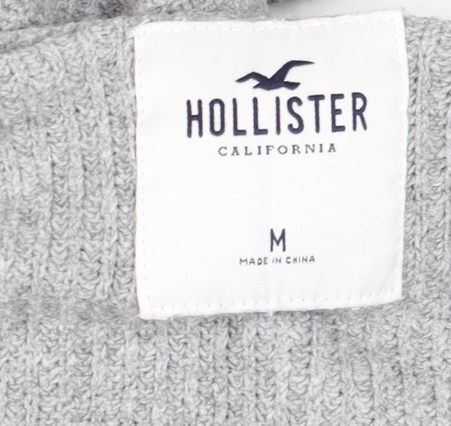 Mens UK Size M Hollister Grey Cardigan Jumper