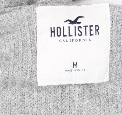 Mens UK Size M Hollister Grey Cardigan Jumper
