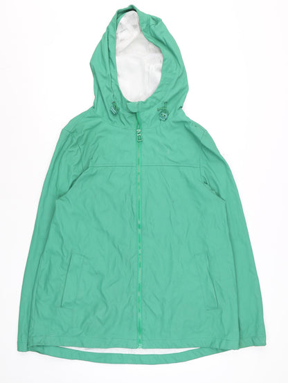 Womens UK Size 10 Dunnes Green Rain Coat