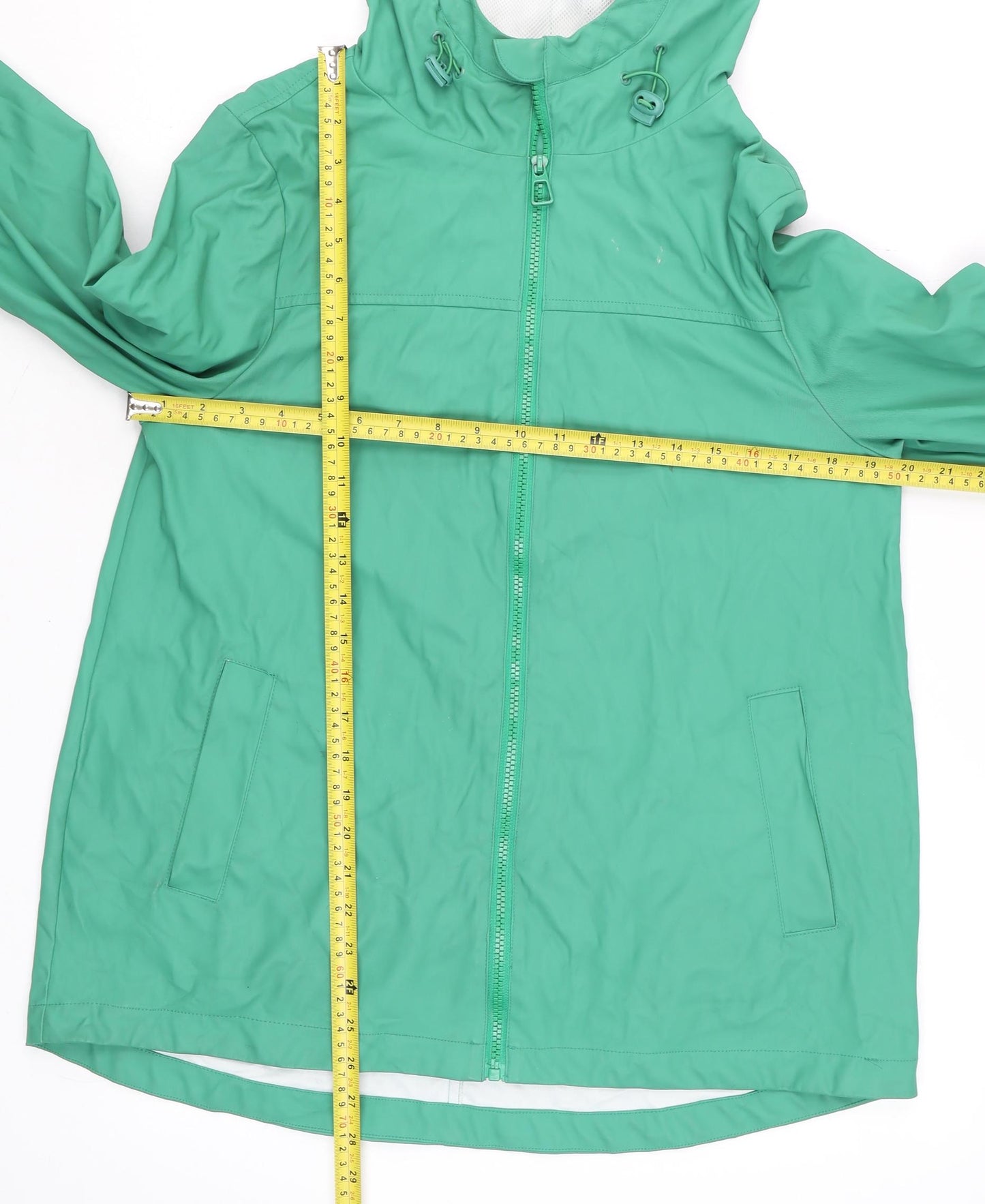 Womens UK Size 10 Dunnes Green Rain Coat