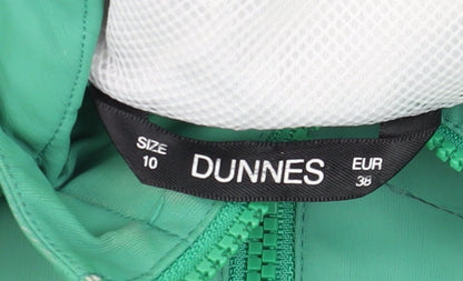 Womens UK Size 10 Dunnes Green Rain Coat