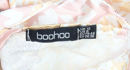 Womens UK Size 12 Boohoo Pink Camisole Blouse