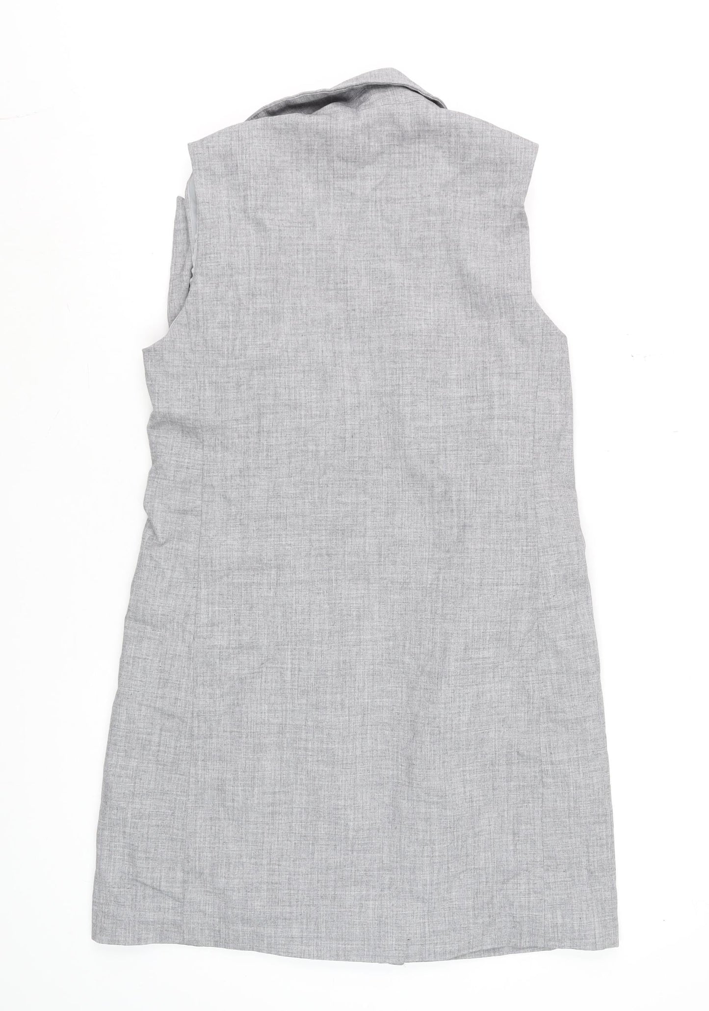Womens UK Size 10 New Look Grey Tunic Blouse