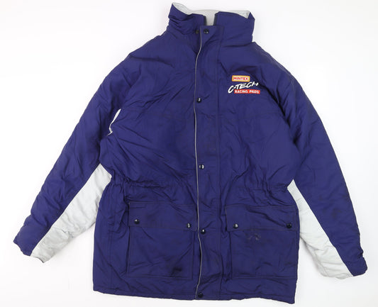 Mens UK Size XL Racing Styles Blue Parka Coat