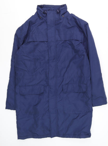 Mens UK Size M Cotton Traders Blue Parka Coat