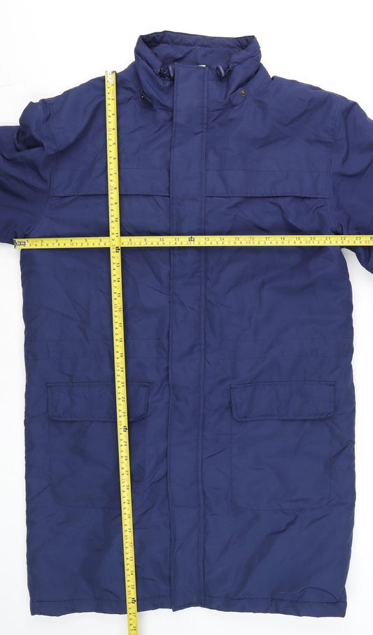 Mens UK Size M Cotton Traders Blue Parka Coat