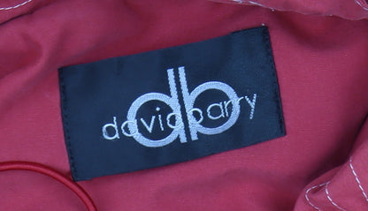Womens UK Size 16 David Barry Red Rain Coat